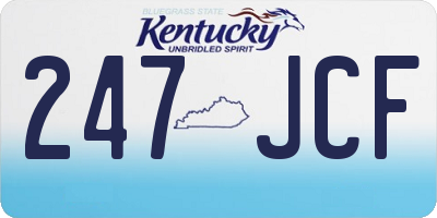 KY license plate 247JCF