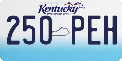 KY license plate 250PEH