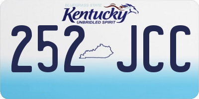 KY license plate 252JCC