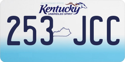 KY license plate 253JCC
