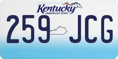 KY license plate 259JCG