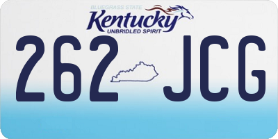 KY license plate 262JCG