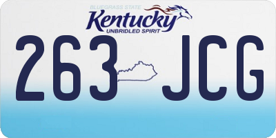 KY license plate 263JCG