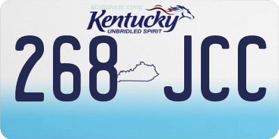 KY license plate 268JCC