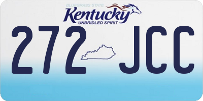 KY license plate 272JCC