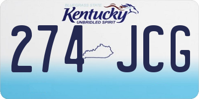 KY license plate 274JCG