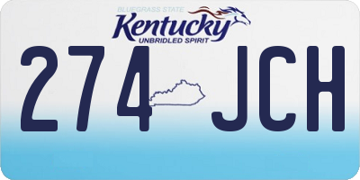 KY license plate 274JCH