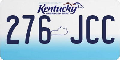 KY license plate 276JCC