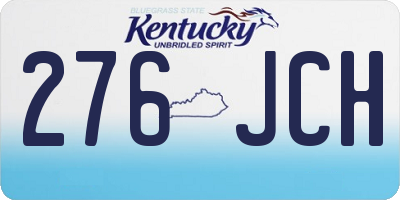 KY license plate 276JCH