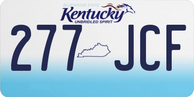 KY license plate 277JCF