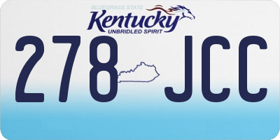 KY license plate 278JCC