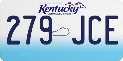 KY license plate 279JCE