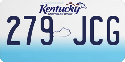KY license plate 279JCG