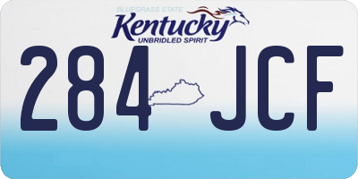 KY license plate 284JCF
