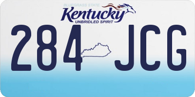 KY license plate 284JCG