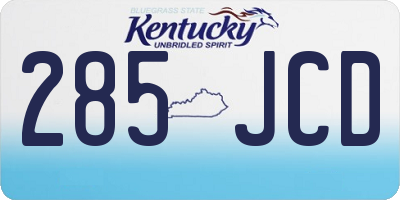KY license plate 285JCD
