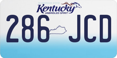KY license plate 286JCD