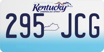 KY license plate 295JCG