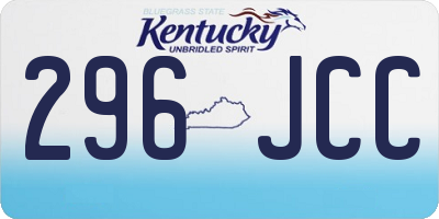 KY license plate 296JCC
