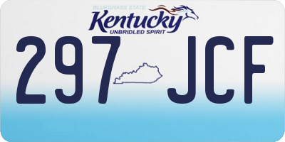 KY license plate 297JCF