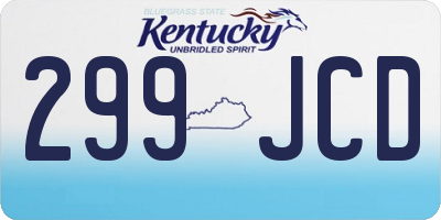 KY license plate 299JCD
