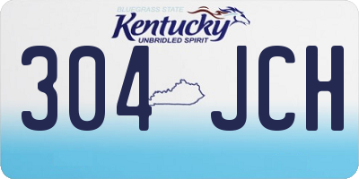 KY license plate 304JCH