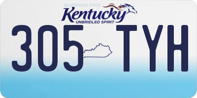 KY license plate 305TYH