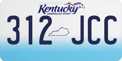 KY license plate 312JCC