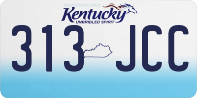 KY license plate 313JCC