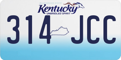 KY license plate 314JCC