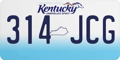 KY license plate 314JCG