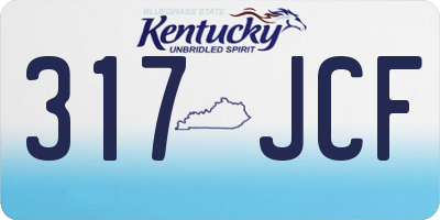 KY license plate 317JCF