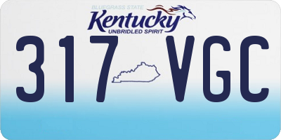 KY license plate 317VGC