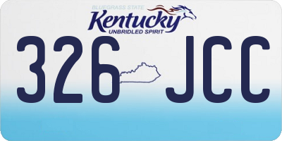 KY license plate 326JCC