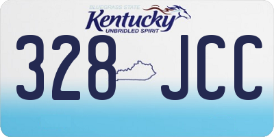 KY license plate 328JCC