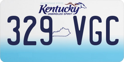KY license plate 329VGC