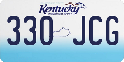 KY license plate 330JCG