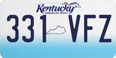 KY license plate 331VFZ