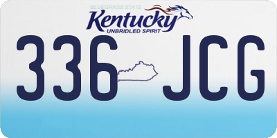 KY license plate 336JCG