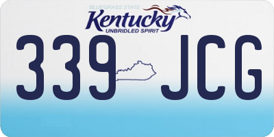 KY license plate 339JCG
