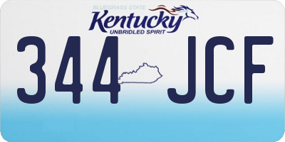 KY license plate 344JCF
