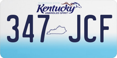 KY license plate 347JCF
