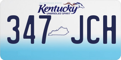 KY license plate 347JCH