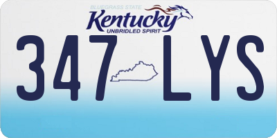KY license plate 347LYS
