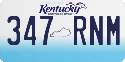 KY license plate 347RNM