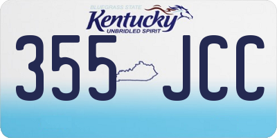 KY license plate 355JCC