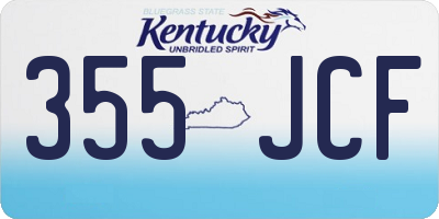 KY license plate 355JCF
