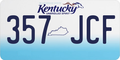 KY license plate 357JCF