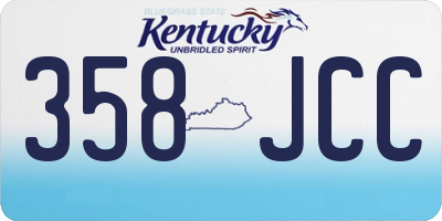 KY license plate 358JCC