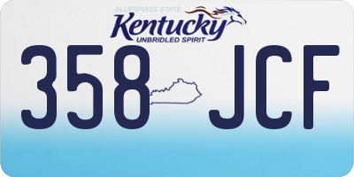 KY license plate 358JCF